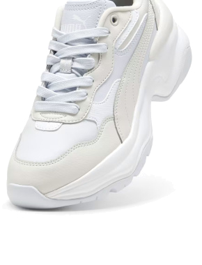 Женские кроссовки PUMA Cilia Wedge из экокожи белые - фото 7 - Miraton