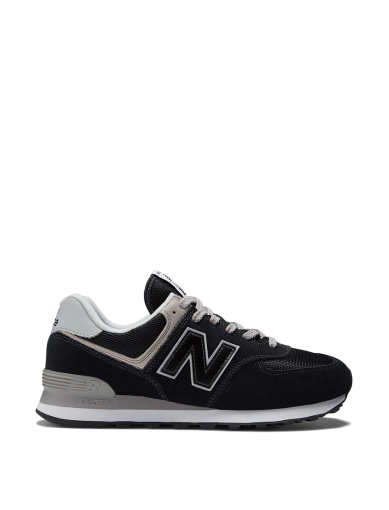 Мужские кроссовки New Balance ML574EVB черные замшевые фото 1