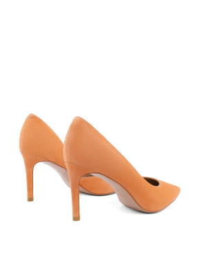 Жіночі туфлі човники велюрові оранжеві - фото 3 - Miraton