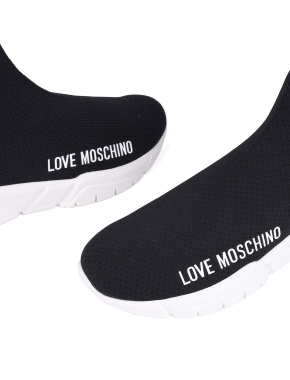 Женские ботинки Love Moschino тканевые черные - фото 5 - Miraton