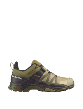 Мужские кроссовки Salomon X ULTRA 4 GTX из искусственной кожи зеленые - фото 2 - Miraton