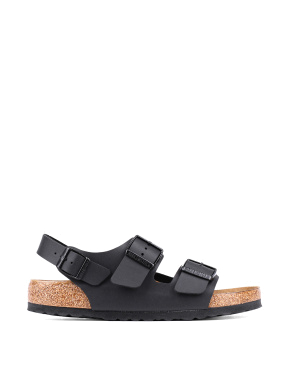 Чоловічі сандалі BIRKENSTOCK зі штучної шкіри чорні - фото 1 - Miraton