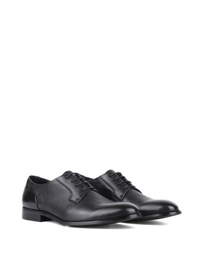 Чоловічі туфлі оксфорди шкіряні чорні - фото 2 - Miraton