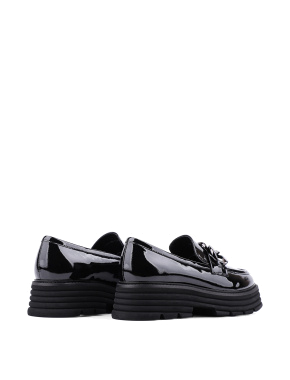 Жіночі туфлі лофери чорні наплакові - фото 4 - Miraton