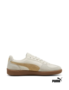 Женские кеды PUMA Palermo Lth Sneakers замшевые молочного цвета - фото  - Miraton