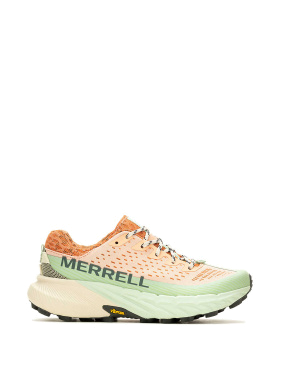 Женские кроссовки Merrell Agility Peak 5 тканевые оранжевые - фото 1 - Miraton