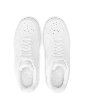 Женские кеды Nike Court Vision Low Next Nature белые кожаные - фото 2 - Miraton