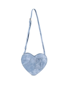 Женская сумка через плечо MIRATON из экокожи голубая - фото  - Miraton