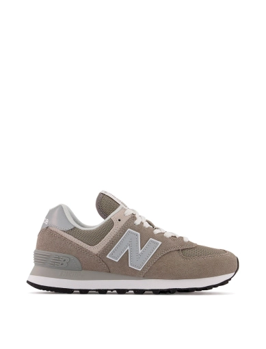 Женские кроссовки New Balance WL574EVG серые замшевые фото 1