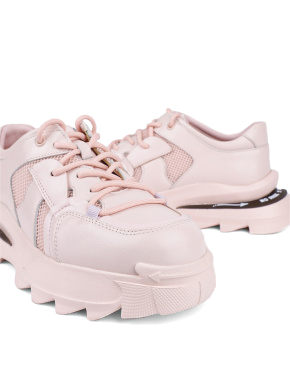Жіночі кросівки шкіряні рожеві - фото 6 - Miraton