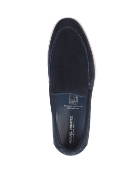 Мужские туфли броги Miguel Miratez синие замшевые - фото 4 - Miraton