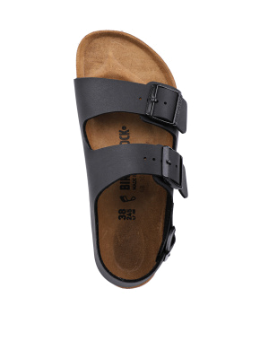 Чоловічі сандалі BIRKENSTOCK зі штучної шкіри чорні - фото 4 - Miraton