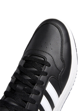 Мужские кеды черные кожаные Adidas HOOPS 3.0 MID - фото 7 - Miraton