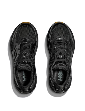 Мужские кроссовки Hoka Clifton L кожаные черные - фото 6 - Miraton