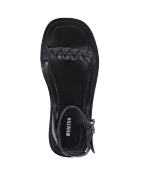 Жіночі сандалі шкіряні чорні - фото 4 - Miraton