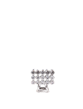 Женская заколка MIRATON серебрянная с камнями - фото 1 - Miraton