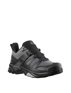 Мужские кроссовки Salomon X ULTRA 4 GTX из искусственной кожи серые - фото 2 - Miraton