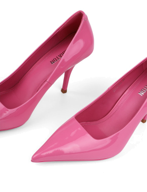 Жіночі туфлі човники MIRATON рожеві лакові - фото 4 - Miraton