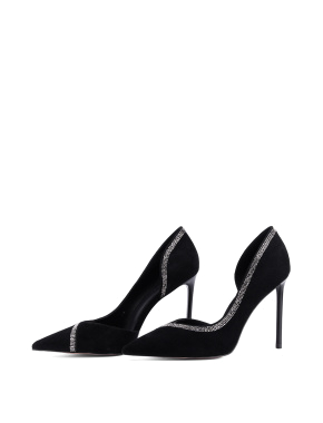 Жіночі туфлі MiaMay велюрові чорні - фото 3 - Miraton