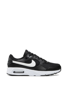 Мужские кроссовки Nike Air Max из экокожи черные - фото 1 - Miraton