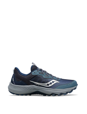 Чоловічі кросівки Saucony Aura TR тканинні сині - фото 1 - Miraton