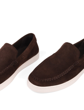 Чоловічі туфлі лофери MIRATON коричневі замшеві - фото 5 - Miraton
