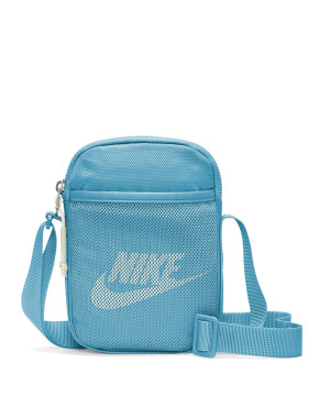 Сумка Nike месенджер тканинна синя з логотипом - фото 1 - Miraton
