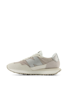 Женские кроссовки New Balance 237 замшевые бежевые - фото 1 - Miraton