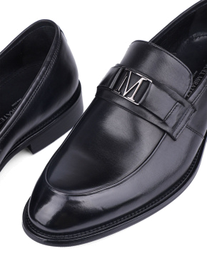 Чоловічі туфлі лофери Miguel Miratez чорні шкіряні - фото 4 - Miraton