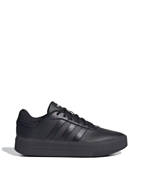 Жіночі кеди чорні шкіряні Adidas COURT PLATFORM - фото 1 - Miraton