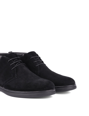 Чоловічі черевики замшеві чорні - фото 5 - Miraton