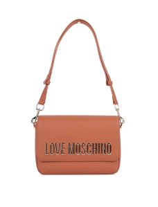 Женская сумка кросс-боди Love Moschino из экокожи коричневая - фото  - Miraton