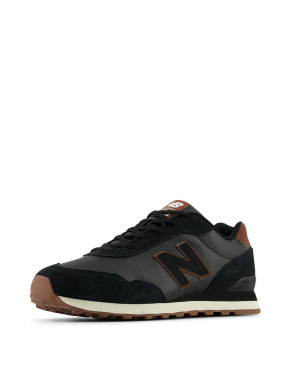 Чоловічі кросівки New Balance 515 шкіряні чорні - фото 2 - Miraton