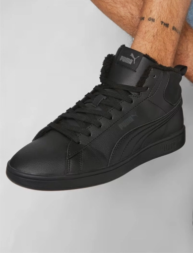 Мужские ботинки PUMA Smash 3.0 L из экокожи черные фото 1