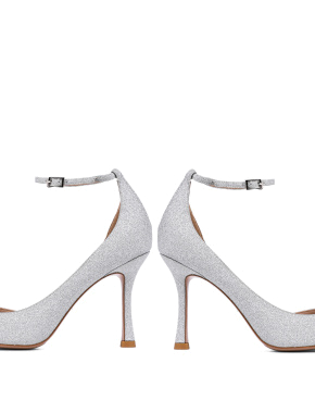 Женские туфли MiaMay из глиттера серебряного цвета - фото 2 - Miraton