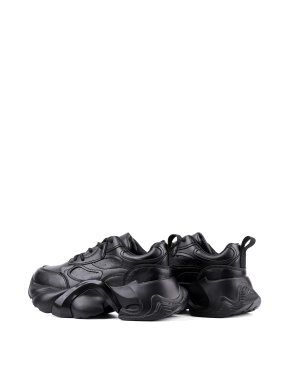 Женские кроссовки Attizzare из искусственной кожи черные - фото 4 - Miraton