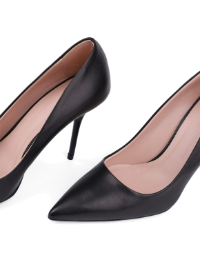 Жіночі туфлі човники Love Moschino чорні шкіряні - фото 5 - Miraton