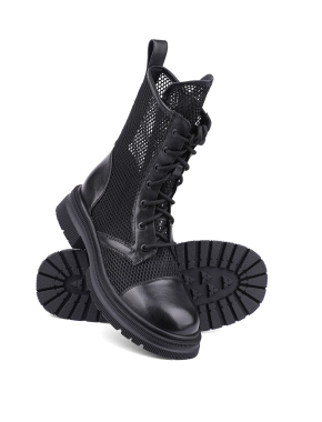 Жіночі черевики берци MIRATON чорні шкіряні - фото 2 - Miraton