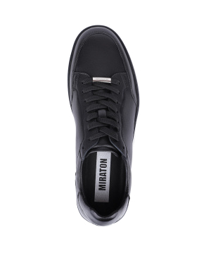 Мужские туфли кожаные черные - фото 4 - Miraton