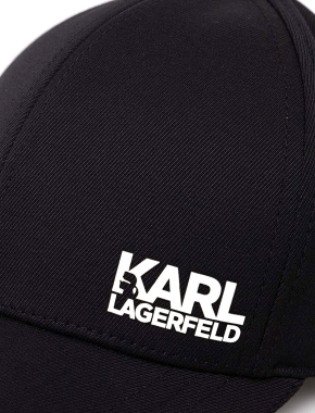 Чоловіча кепка Karl Lagerfeld тканинна чорна - фото 3 - Miraton