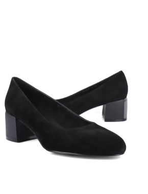 Жіночі туфлі човники чорні велюрові - фото 5 - Miraton