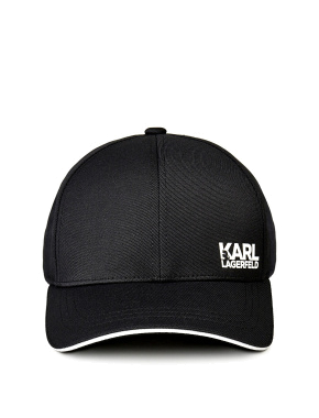 Чоловіча кепка Karl Lagerfeld тканинна чорна - фото 2 - Miraton