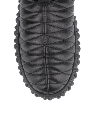 Жіночі черевики чорні шкіряні з підкладкою iз натурального хутра - фото 5 - Miraton
