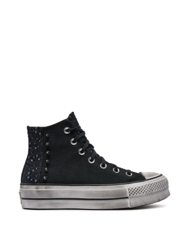 Жіночі кеди Converse Chuck Taylor All Star Lift чорні тканинні фото 1