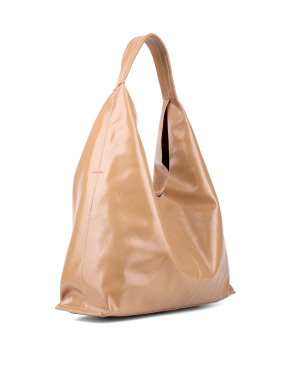 Женская сумка MIRATON кожаная бежевая - фото 2 - Miraton