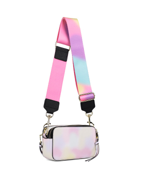 Сумка MIRATON Camera Bag из экокожи разноцветная с декорированным ремнем - фото 2 - Miraton