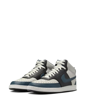 Мужские кеды Nike Court Vision Mid из экокожи черные - фото 2 - Miraton