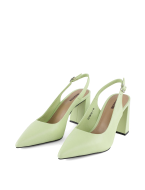 Жіночі туфлі шкіряні зелені - фото 3 - Miraton