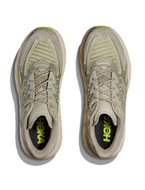 Мужские кроссовки Hoka Clifton LS тканевые зеленые - фото 6 - Miraton