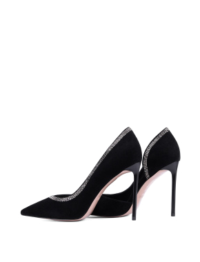 Жіночі туфлі MiaMay велюрові чорні - фото 3 - Miraton